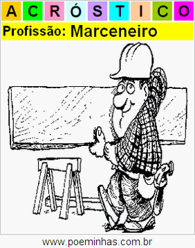 Acróstico da Profissão Marceneiro