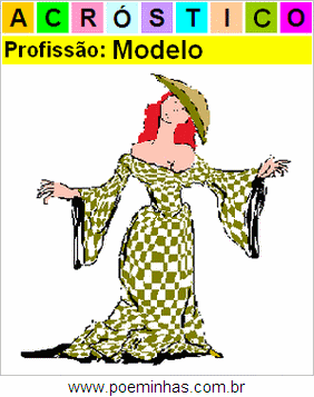 Acróstico da Profissão Modelo