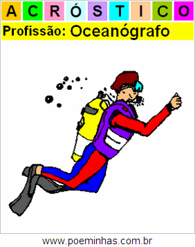 Acróstico da Profissão Oceanógrafo