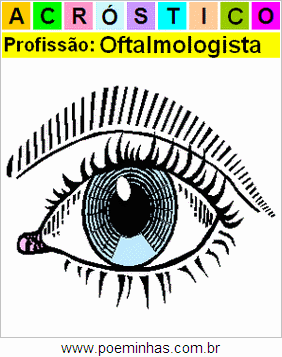 Acróstico da Profissão Oftalmologista