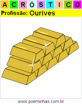 Acróstico da Profissão Ourives