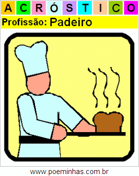 Acróstico da Profissão Padeiro