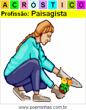 Acróstico da Profissão Paisagista