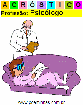 Acróstico da Profissão Psicólogo