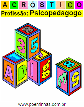 Acróstico da Profissão Psicopedagogo