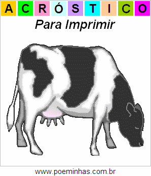 Acróstico de Vaca