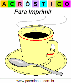 Acróstico de Xícara de Café