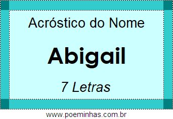 Acróstico de Abigail