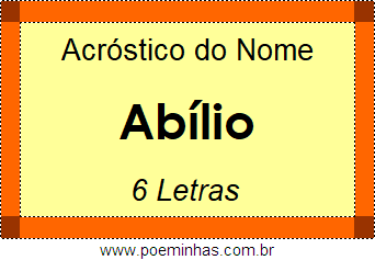 Acróstico de Abílio