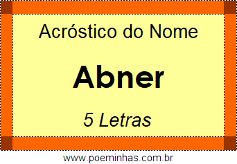 Acróstico de Abner