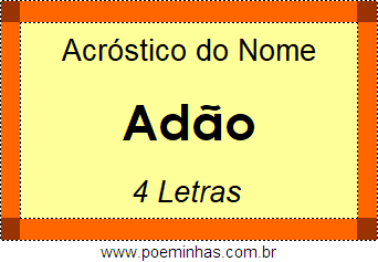 Acróstico de Adão