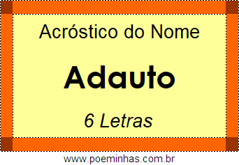 Acróstico de Adauto