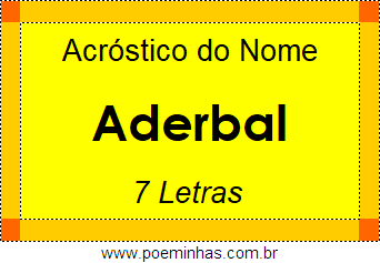 Acróstico de Aderbal