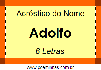 Acróstico de Adolfo