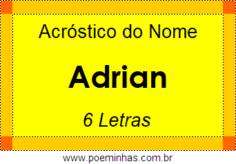 Acróstico de Adrian