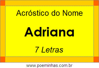 Acróstico de Adriana