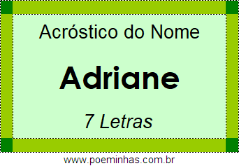 Acróstico de Adriane