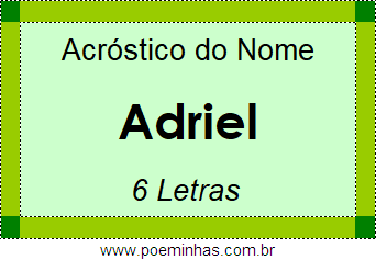 Acróstico de Adriel