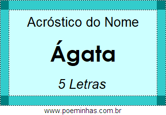 Acróstico de Ágata