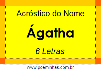 Acróstico de Ágatha