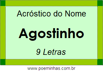 Acróstico de Agostinho