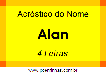 Acróstico de Alan