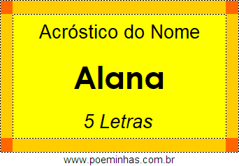 Acróstico de Alana