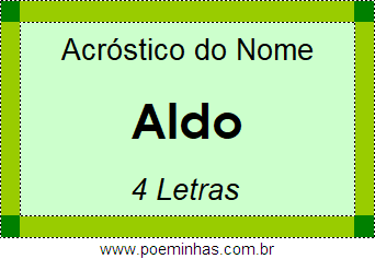 Acróstico de Aldo