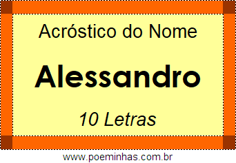 Acróstico de Alessandro