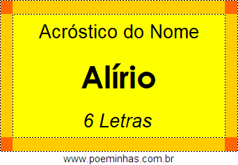 Acróstico de Alírio