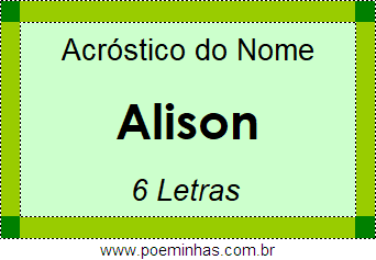 Acróstico de Alison