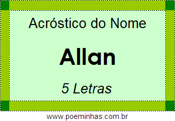 Acróstico de Allan