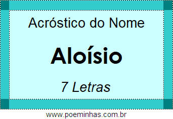 Acróstico de Aloísio