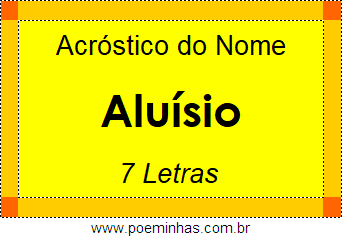 Acróstico de Aluísio