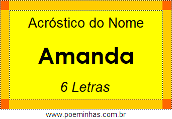 Acróstico de Amanda