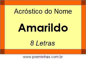 Acróstico de Amarildo