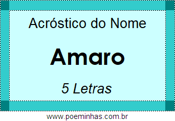 Acróstico de Amaro