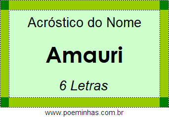 Acróstico de Amauri