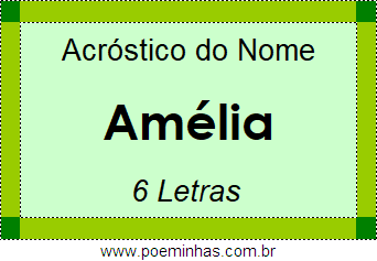 Acróstico de Amélia