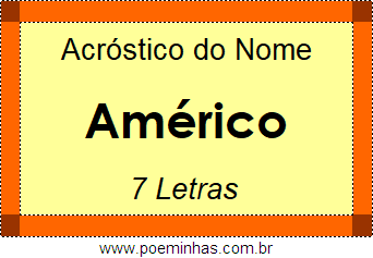 Acróstico de Américo