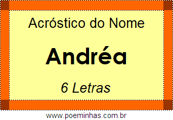 Acróstico de Andréa