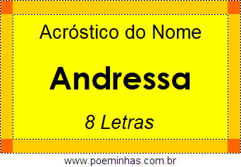 Acróstico de Andressa