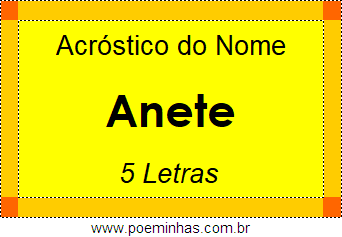 Acróstico de Anete