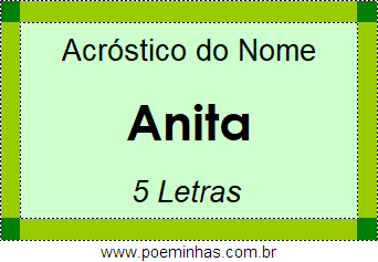 Acróstico de Anita