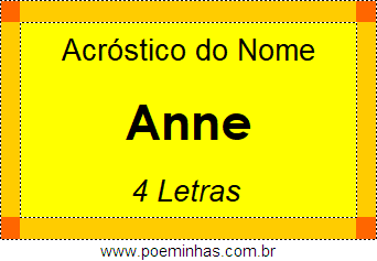 Acróstico de Anne