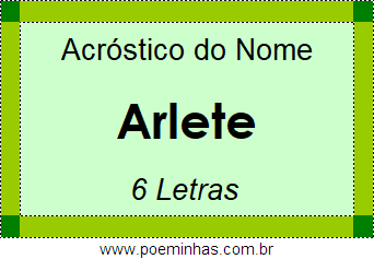 Acróstico de Arlete