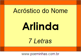 Acróstico de Arlinda