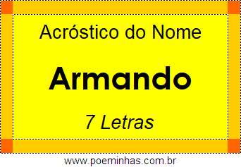 Acróstico de Armando