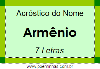 Acróstico de Armênio