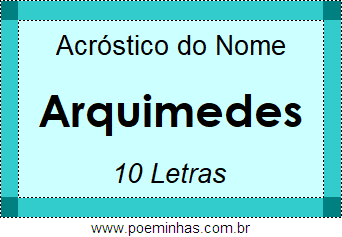 Acróstico de Arquimedes